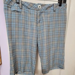 Miss Me Plaid Bermuda Shorts